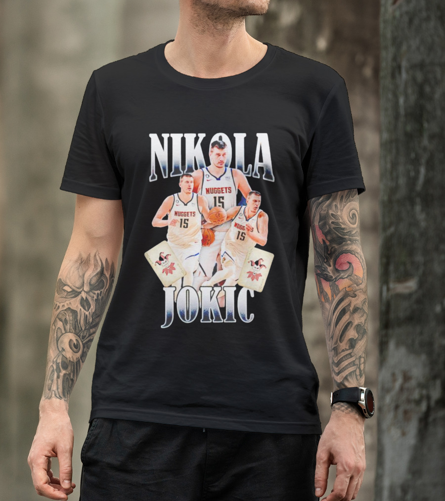 Nikola Jokic Nuggets NBA Joker Playing Cards T-Shirt