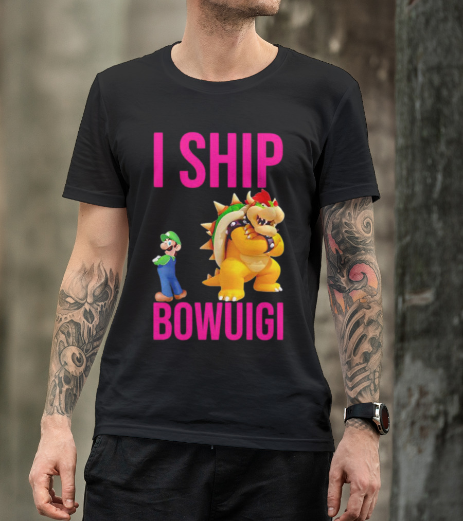 I Ship Bowuigi Super Mario Luigi Bowser T-Shirt