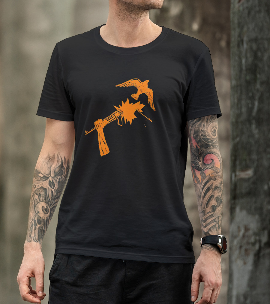 Anti War Gun And Dove Explosive Encounter T-Shirt