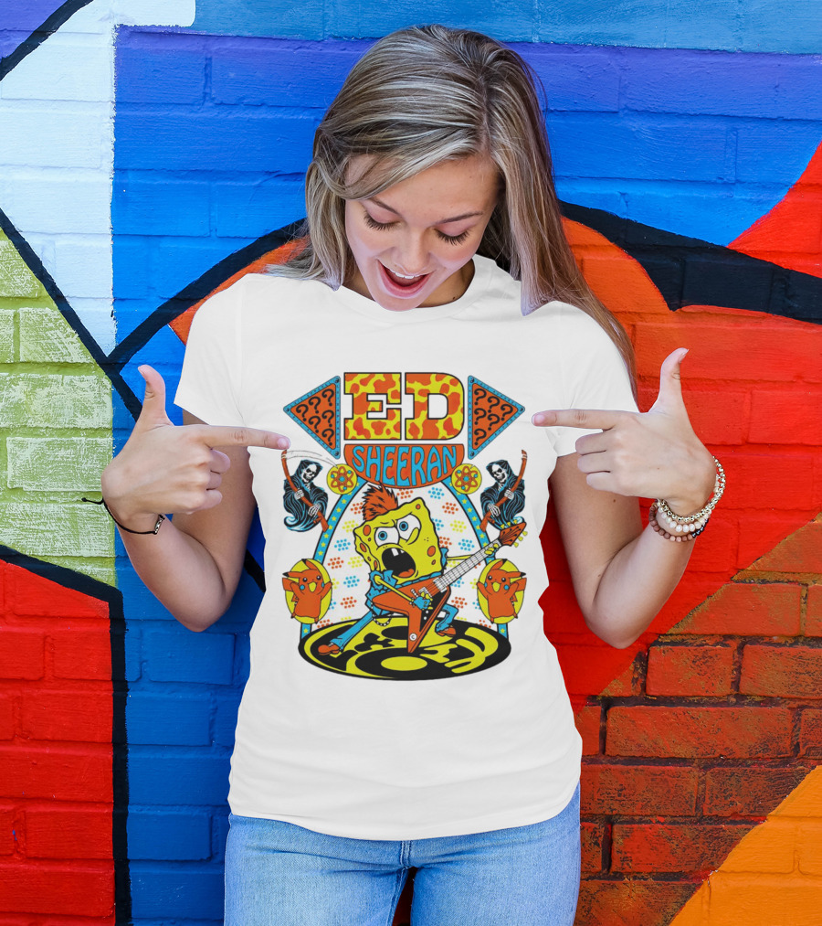 Ed Sheeran Spongebob Rock Band Fusion T-Shirt