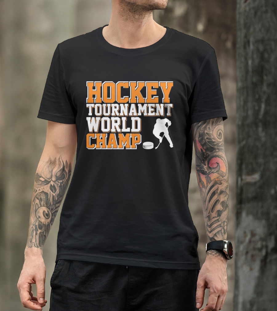 Hockey Tournament World Champ Sunset T-Shirt