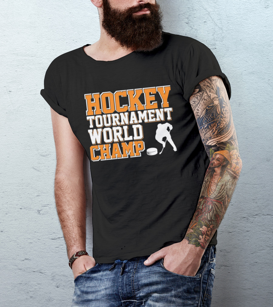 Hockey Tournament World Champ Sunset T-Shirt