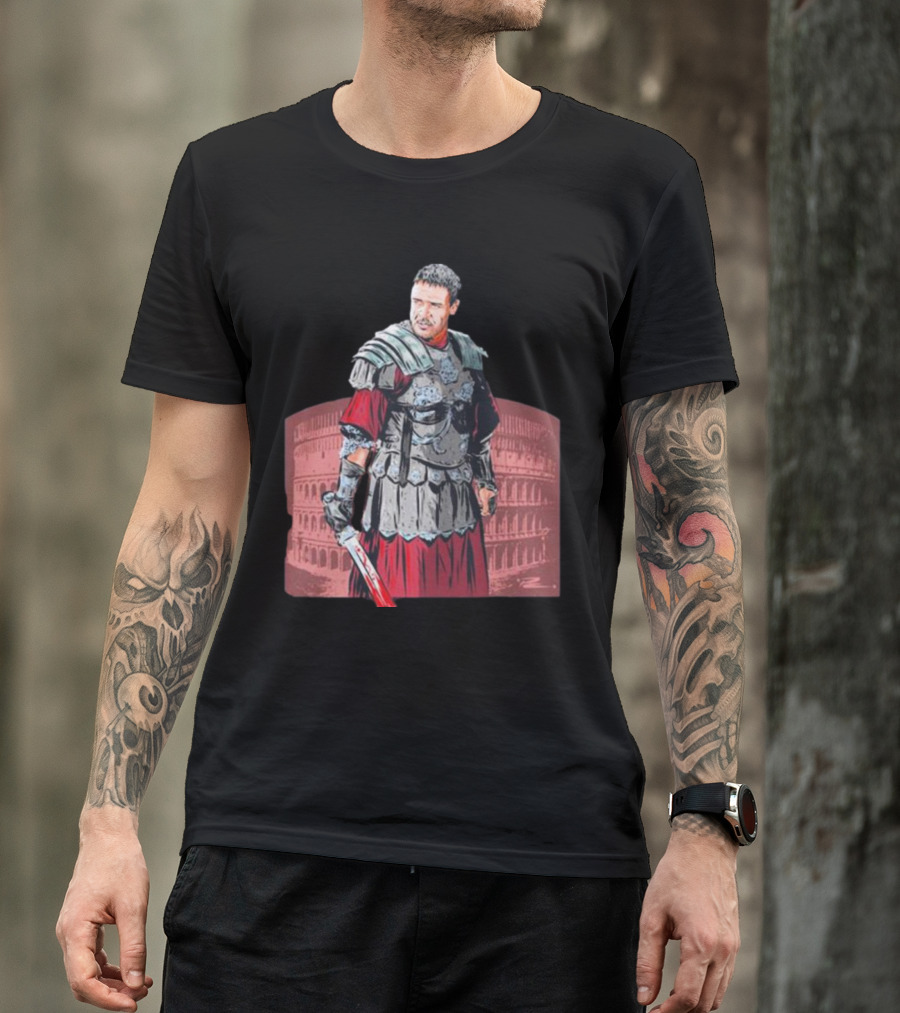 Russell Crowe Gladiator Paul Cemmick Colosseum T-Shirt