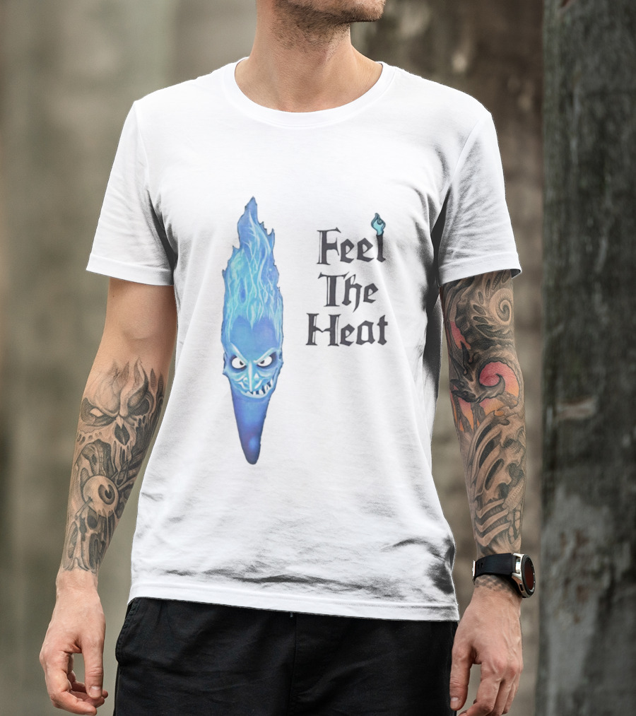Hades Feel The Heat Blue Flame Head T-Shirt