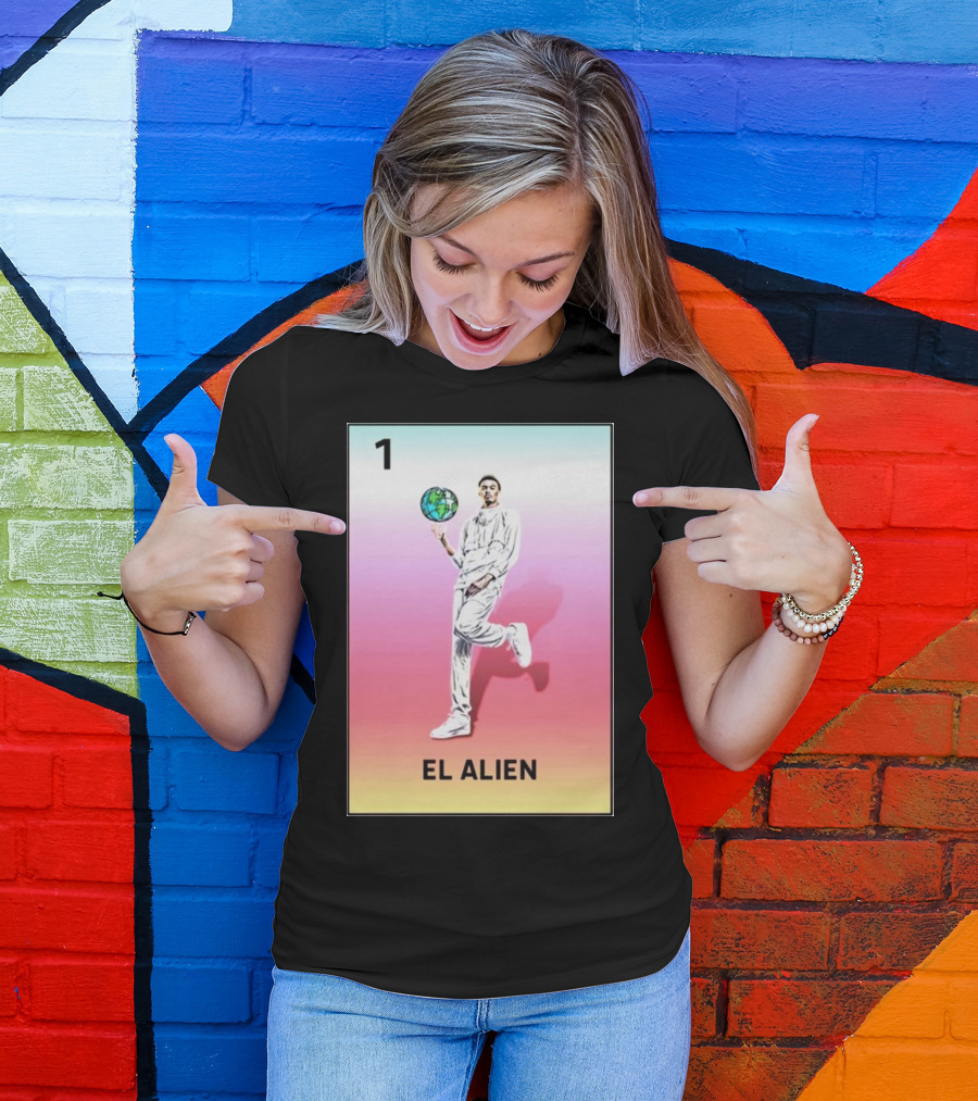 1 El Alien Basketball Earth Ball T-Shirt