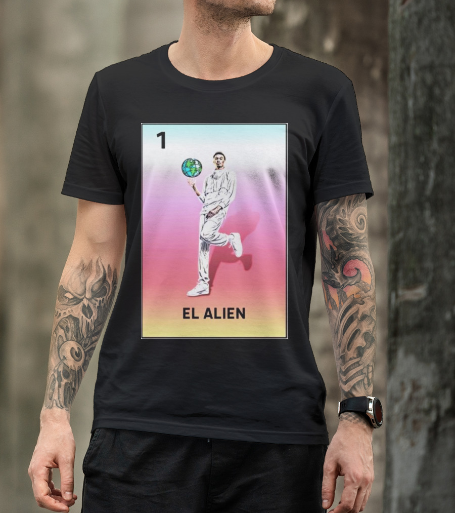 1 El Alien Basketball Earth Ball T-Shirt