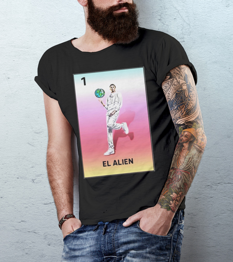 1 El Alien Basketball Earth Ball T-Shirt
