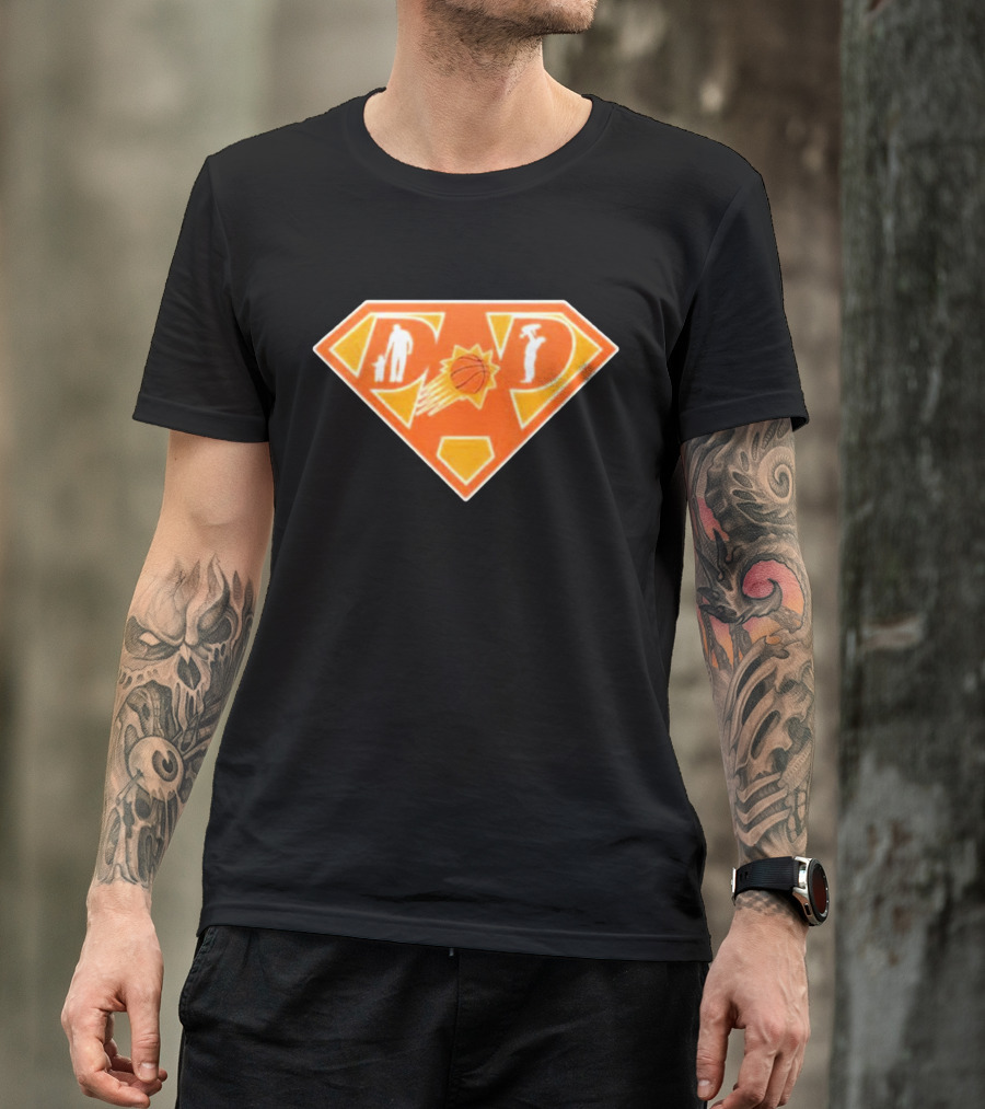 Phoenix Suns Super Dad Basketball Emblem Family Hero T-Shirt