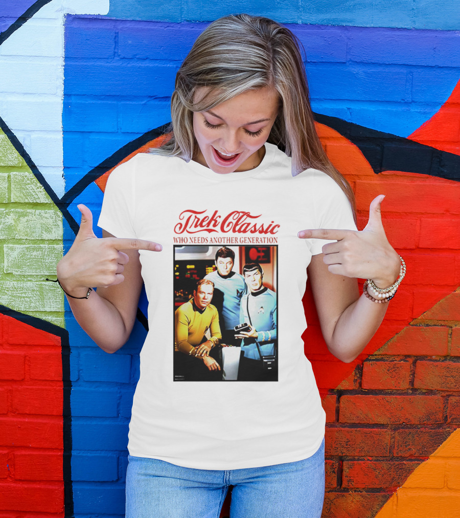 Star Trek Classic Who Needs Another Generation Vintage Crew Image T-Shirt