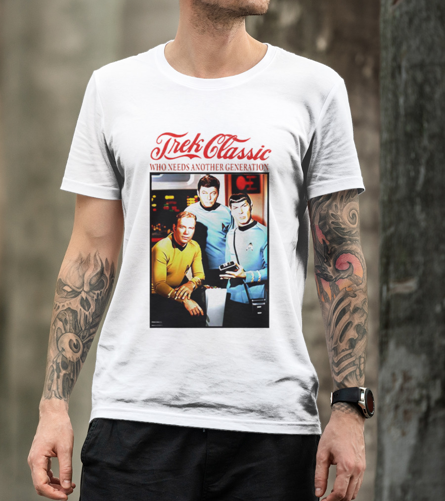Star Trek Classic Who Needs Another Generation Vintage Crew Image T-Shirt