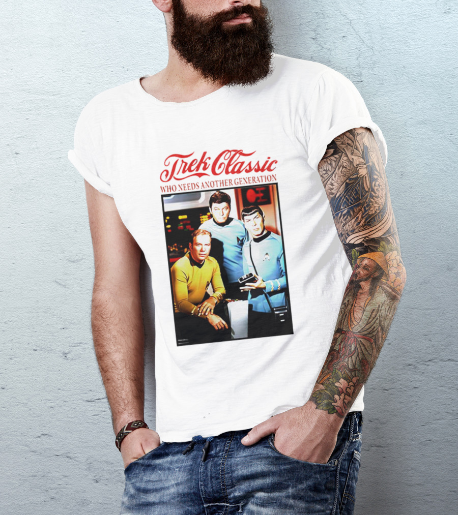 Star Trek Classic Who Needs Another Generation Vintage Crew Image T-Shirt