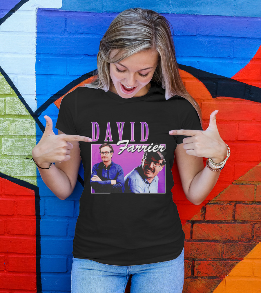David Farrier Purple Retro Double Image T-Shirt