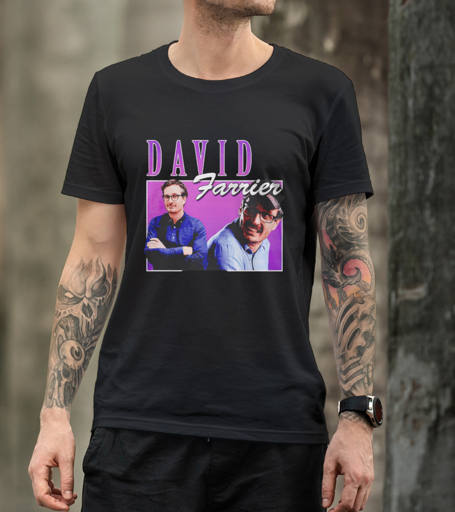 David Farrier Purple Retro Double Image T-Shirt