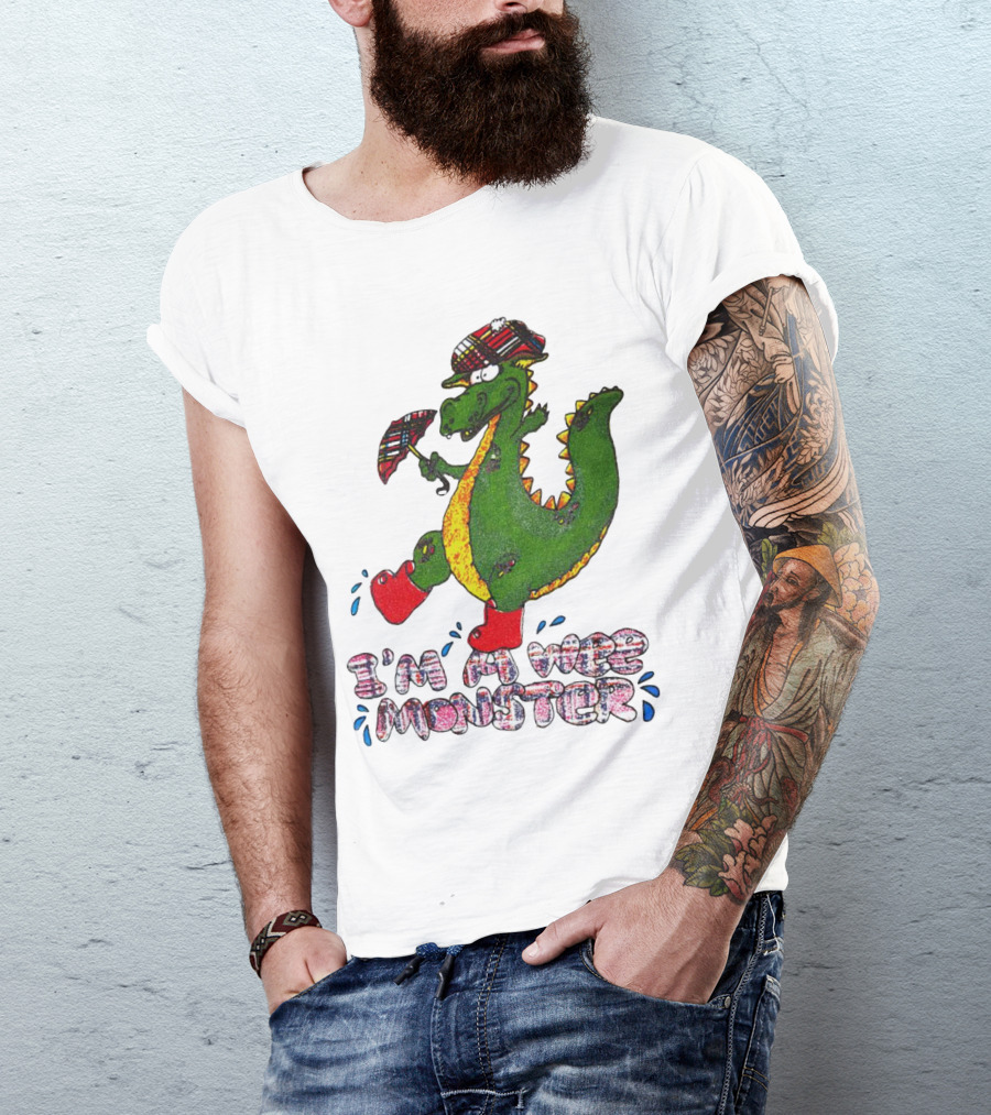 I’m A Wee Monster Scottish Dragon With Plaid Hat And Boots T-Shirt
