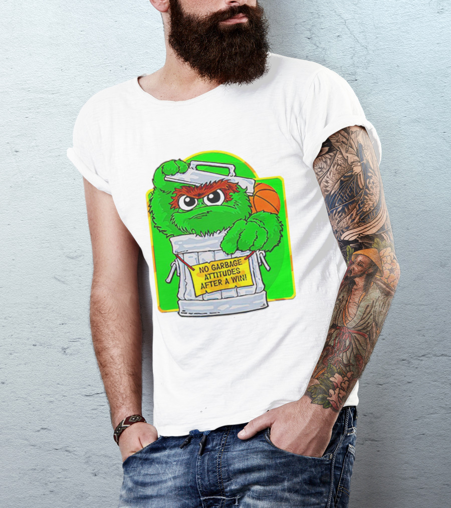 Oscar The Grouch No Garbage Attitudes With Basketball After A Win T-Shirt
