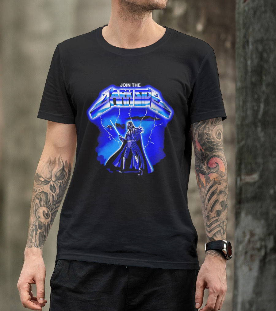 Join The Dark Side Darth Vader Lightning Star Wars T-Shirt