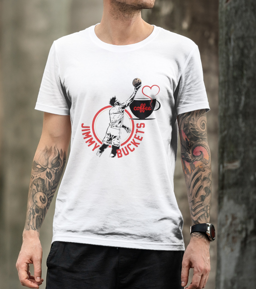 Miami Heat Jimmy Buckets Coffee Slam Dunk Cup Heart T-Shirt