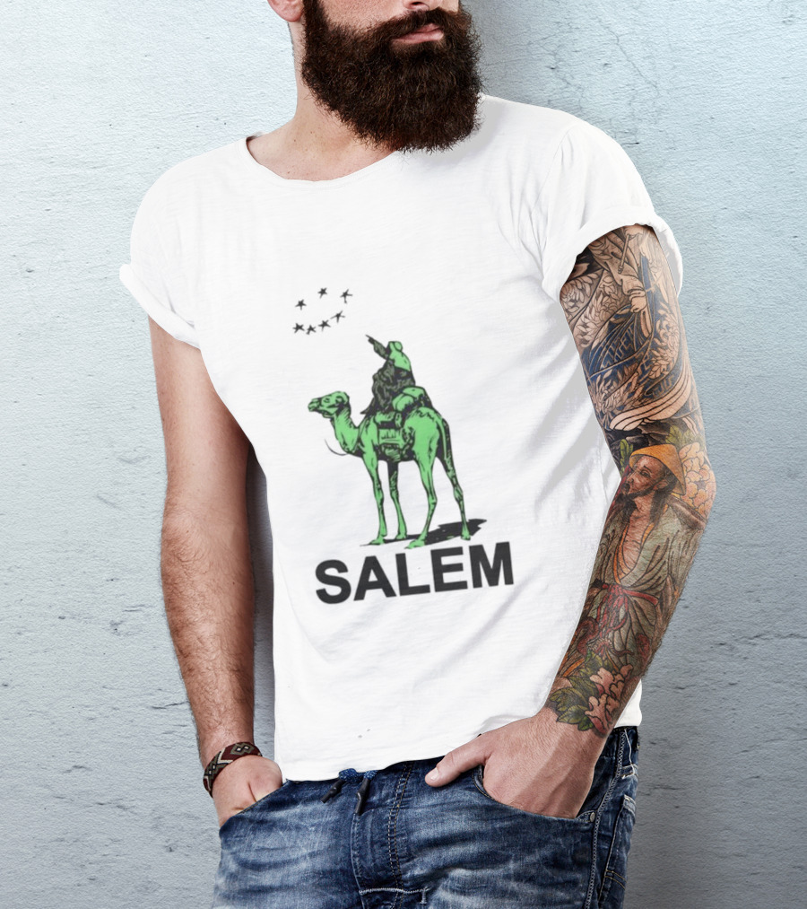 Salem Silkroad Camel And Stars In Green T-Shirt