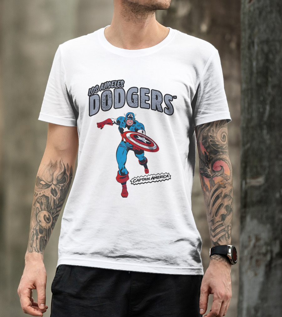 Los Angeles Dodgers Marvel Captain America T-Shirt