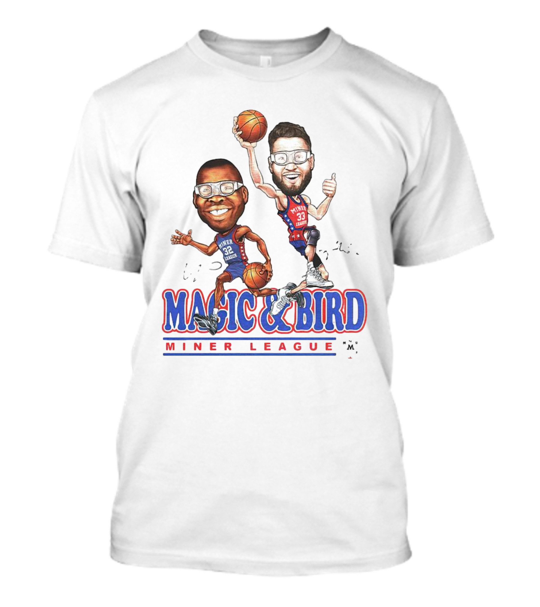 MAGIC And BIRD MINER LEAGUE T-Shirt