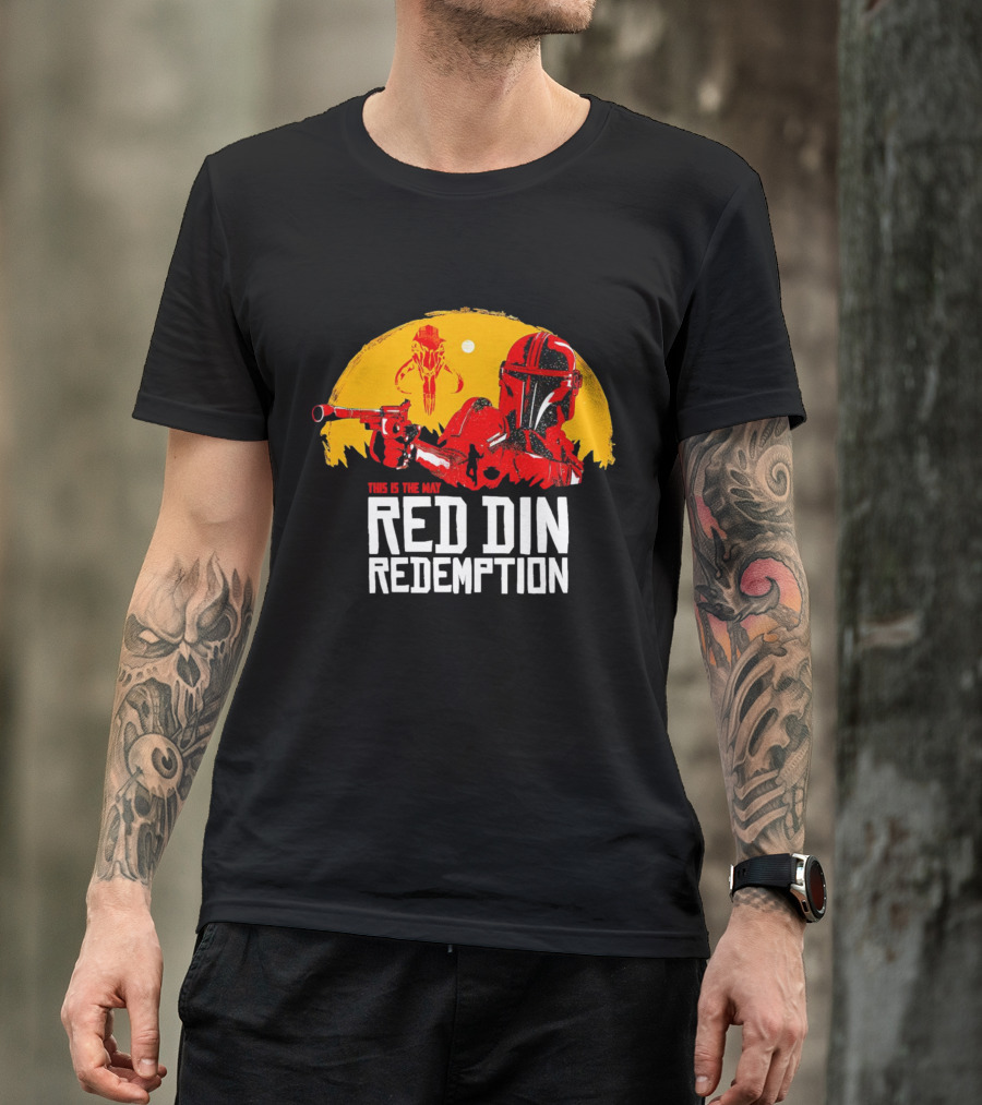 This Is The Way Red Din Redemption Mandalorian Bounty Hunter Star Wars T-Shirt