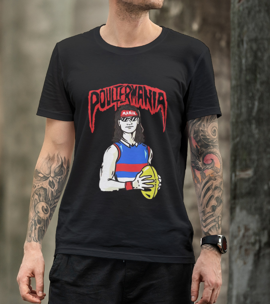 Poultermania Mania Red Headband Football Player With Yellow Ball T-Shirt
