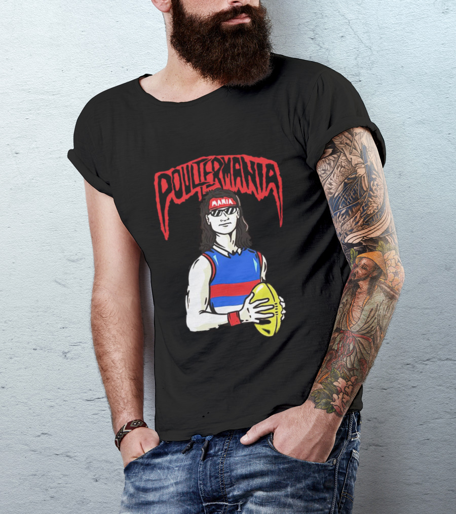 Poultermania Mania Red Headband Football Player With Yellow Ball T-Shirt