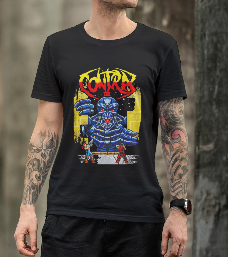 Contra III Robo Corpse Battle Boss Retro Gaming T-Shirt