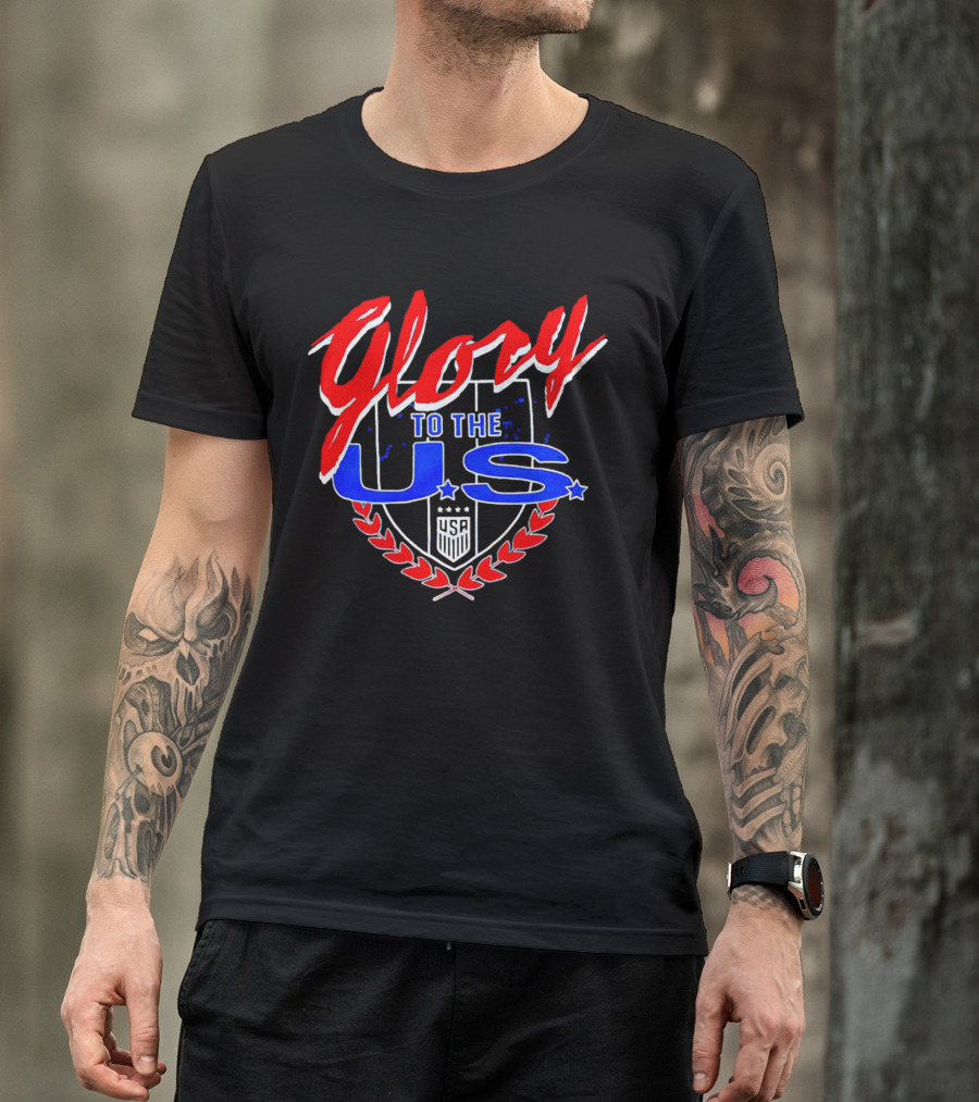 Glory To The U.S. Vintage USA Shield With Laurel And Stars T-Shirt