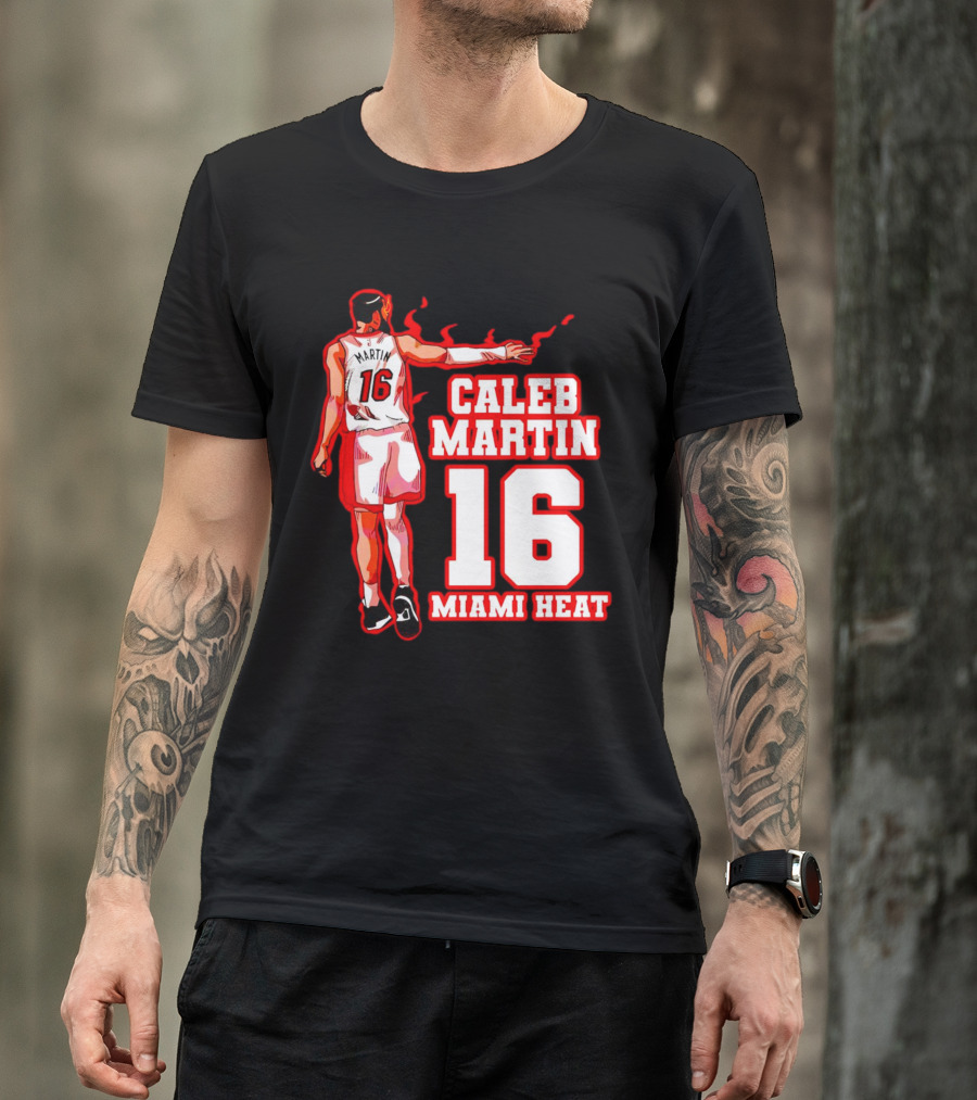 Caleb Martin 16 Miami Heat NBA Player T-Shirt