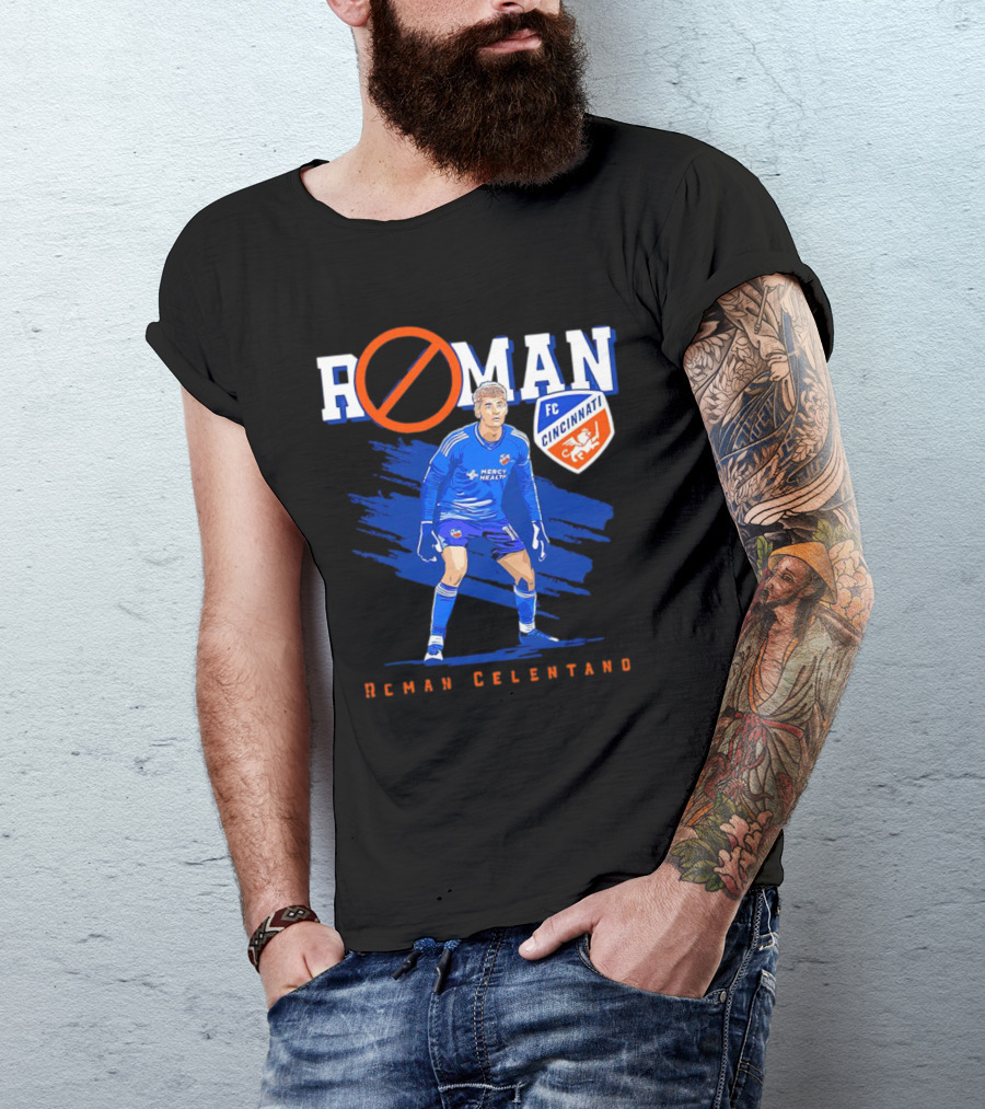 Roman Celentano FC Cincinnati Player Text T-Shirt