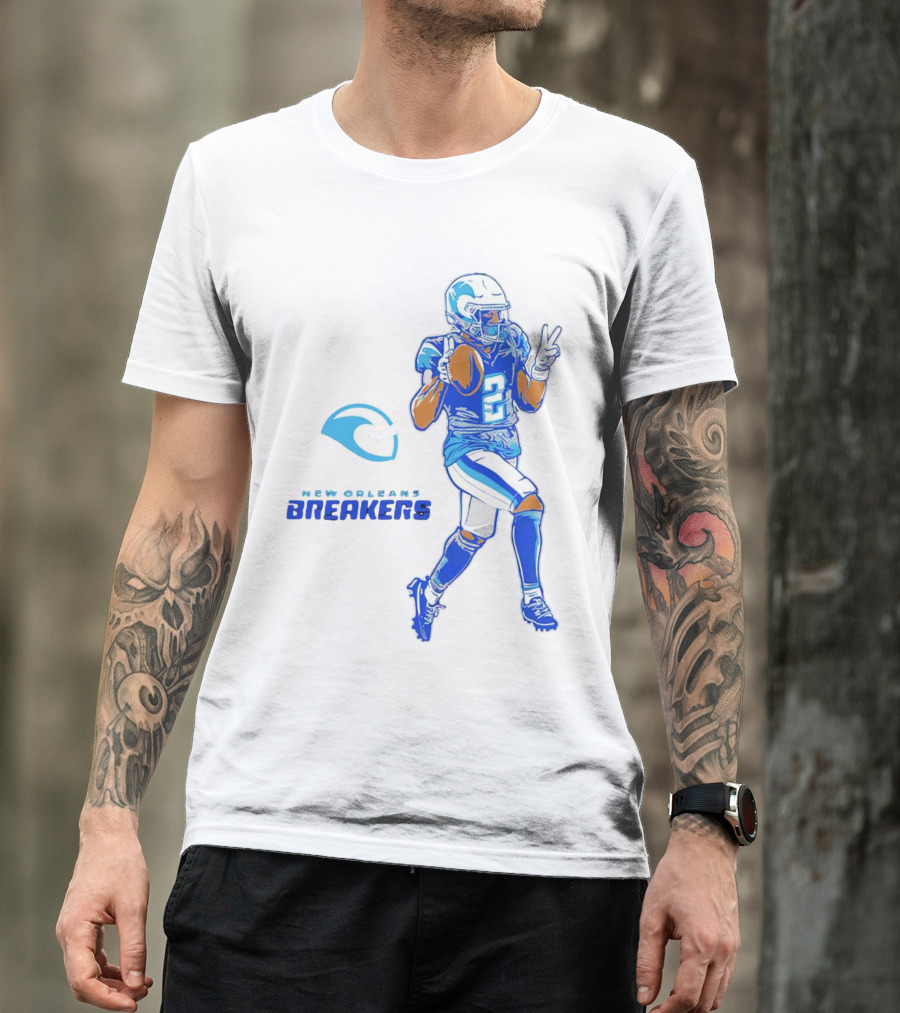 Johnnie Dixon 2 New Orleans Breakers Football Deuces T-Shirt