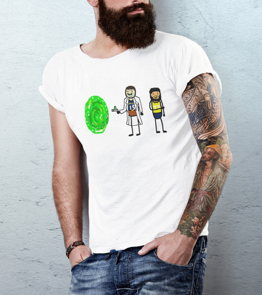Rick-ola Jokic And Jamal Morty Denver 15 27 Portal T-Shirt