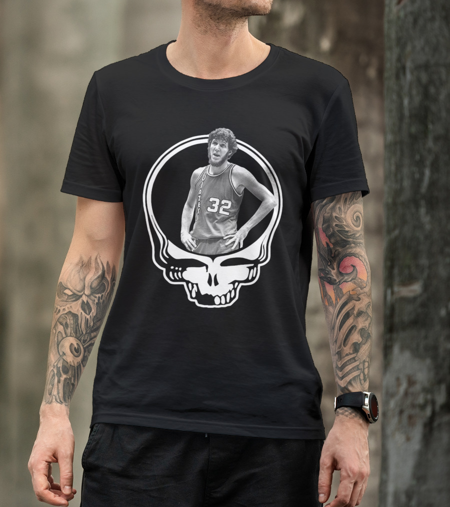 Grateful Dead Portland Trail Blazers Bill Walton Skull 32 T-Shirt
