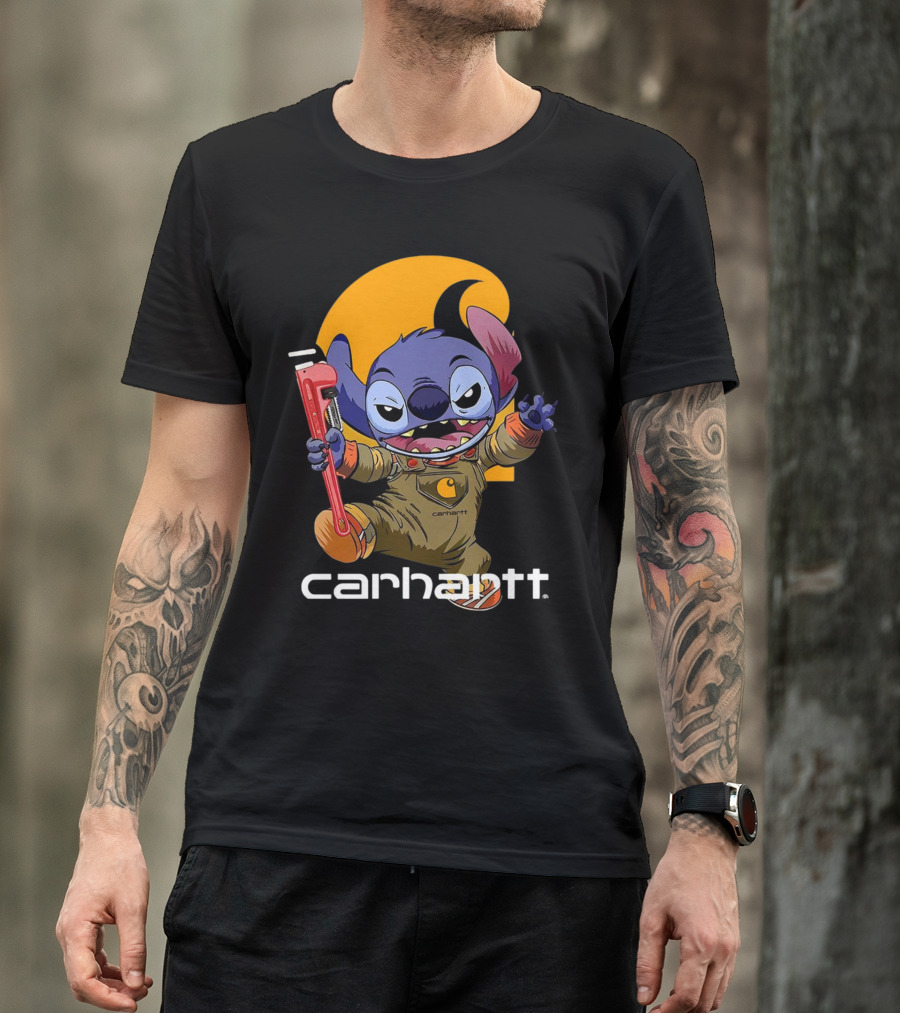 Stitch Carhartt Work In Progress Logo Crossover T-Shirt