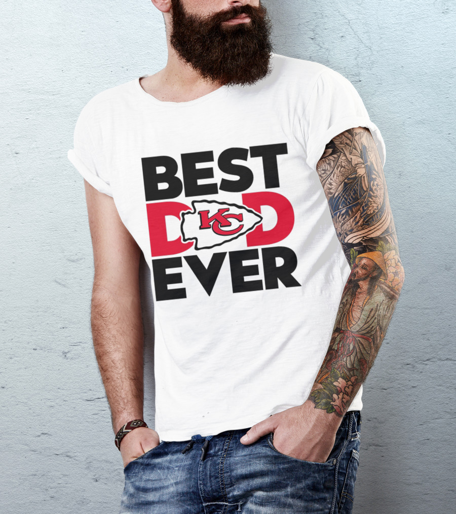 Best Dad Ever Kansas City Chiefs NFL Fan T-Shirt