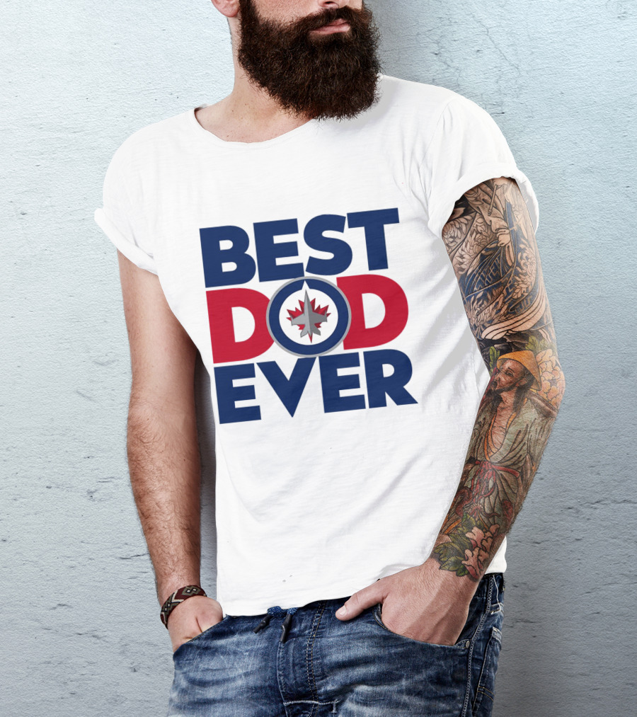 Best Dad Ever NHL Winnipeg Jets Fan T-Shirt