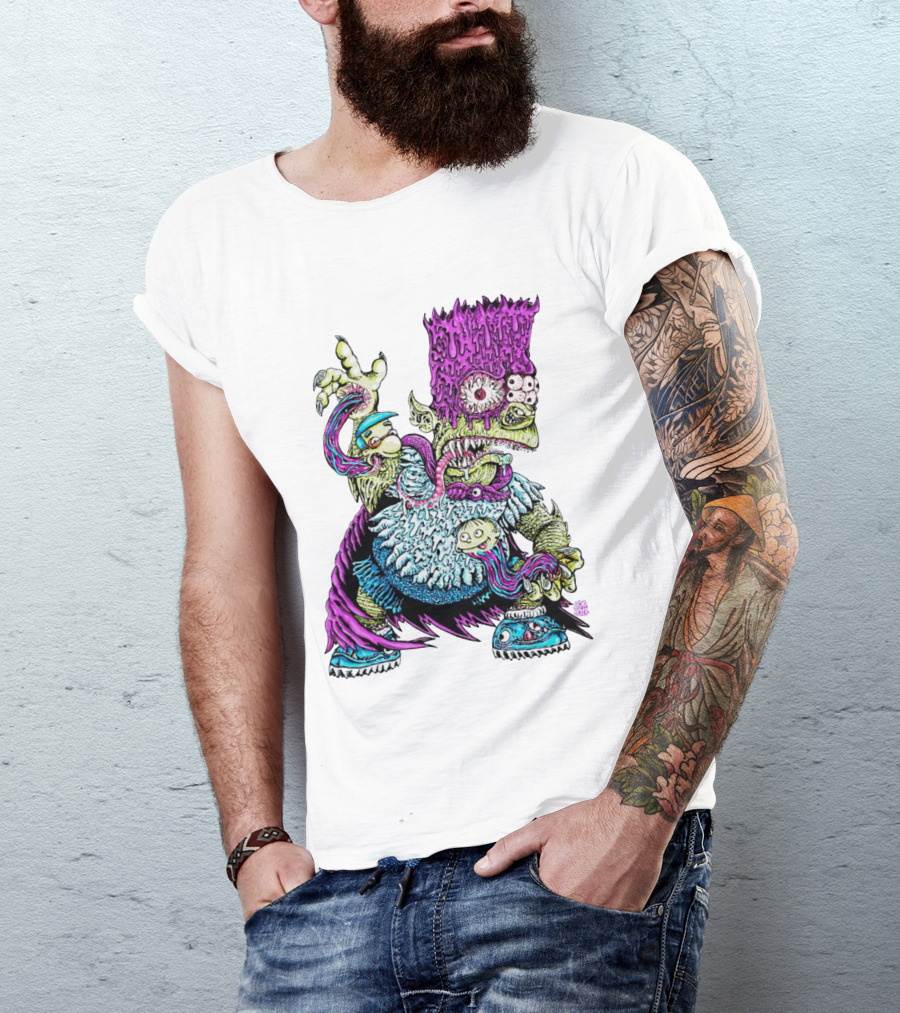 Caped Monster Bart Simpson Surreal T-Shirt