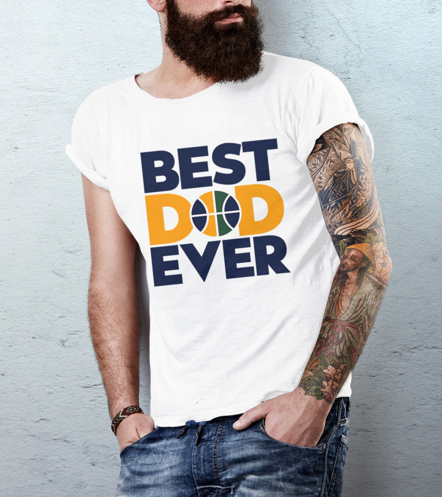 Best Dad Ever Utah Jazz Basketball T-Shirt