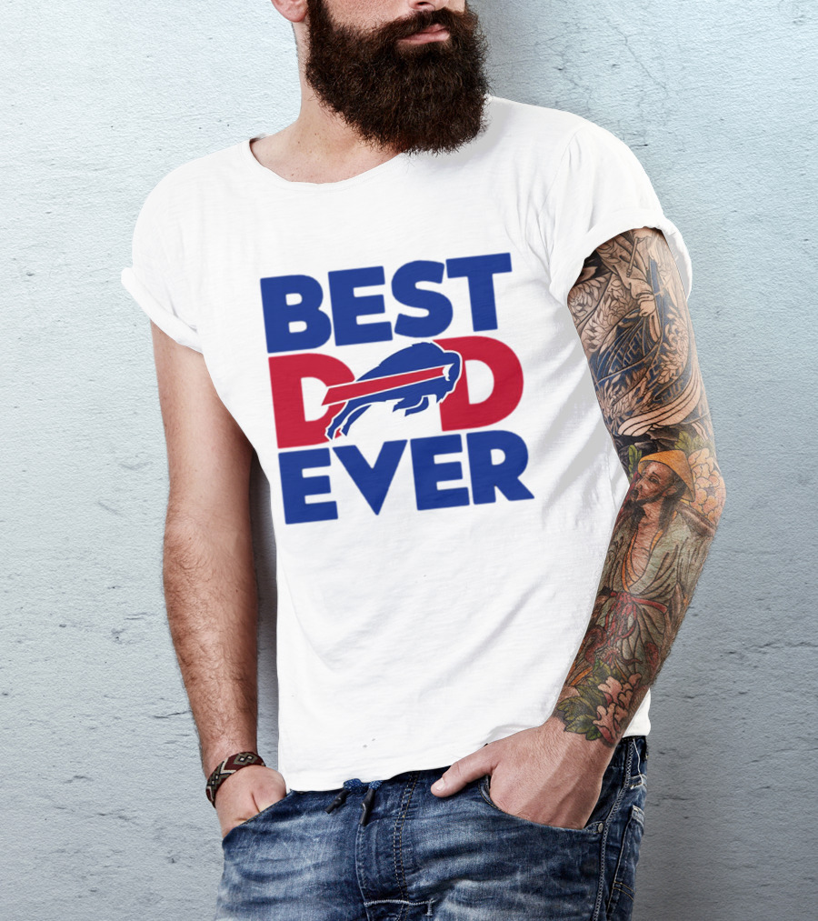 Best Dad Ever Buffalo Bills NFL T-Shirt