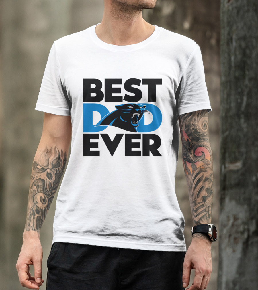 Best Dad Ever Carolina Panthers NFL Fan T-Shirt