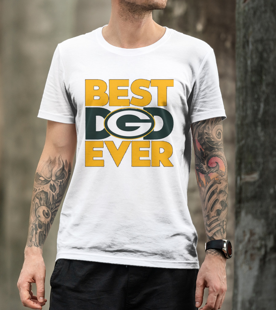 Best Dad Ever Green Bay Packers Logo NFL T-Shirt