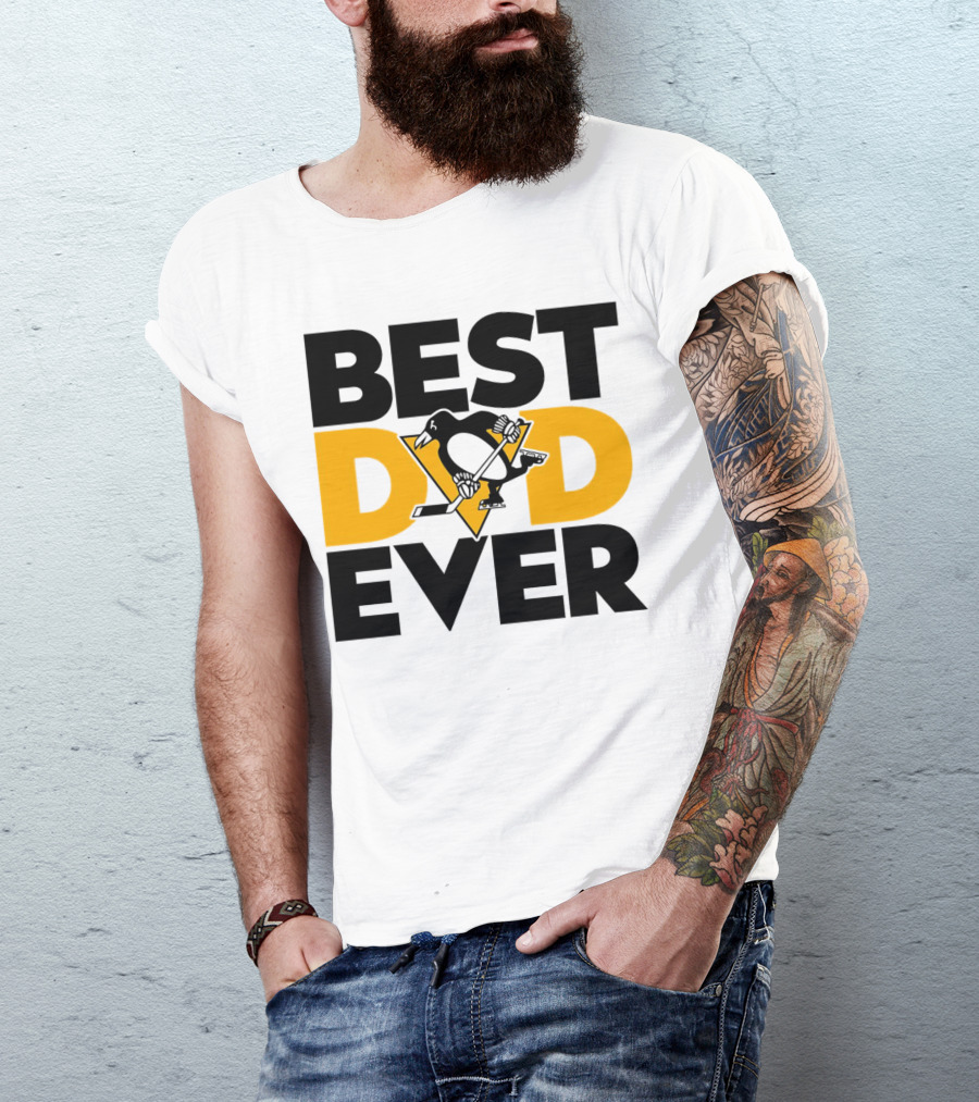 Best Dad Ever NHL Pittsburgh Penguins T-Shirt