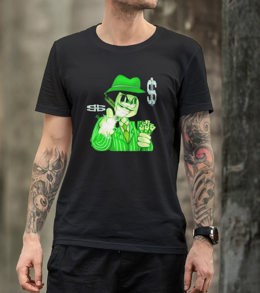 Gangsta Sponge Whang Dollar Suit Fedora Money T-Shirt