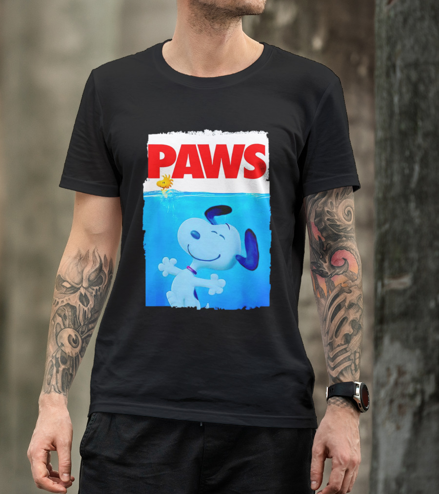 Paws Snoopy And Woodstock Szurkulet T-Shirt