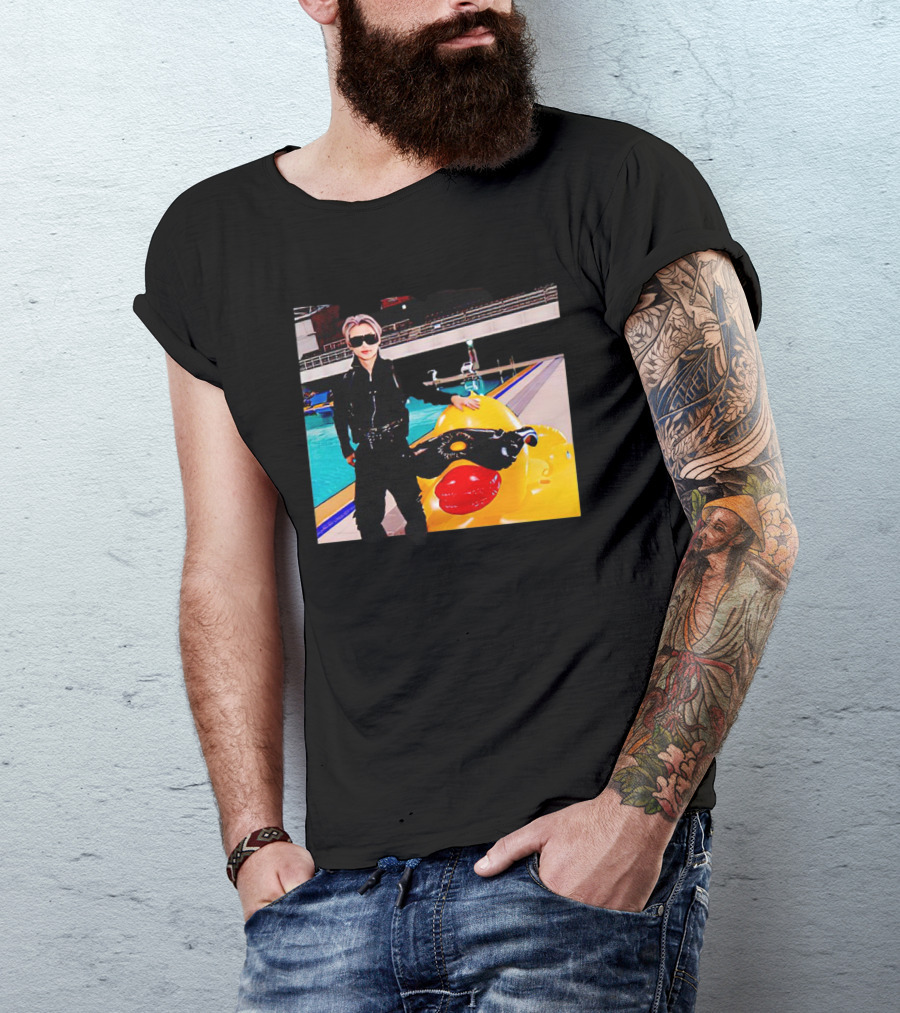 Stray Kids Felix By Pool With Giant Sunglasses Duck T-Shirt