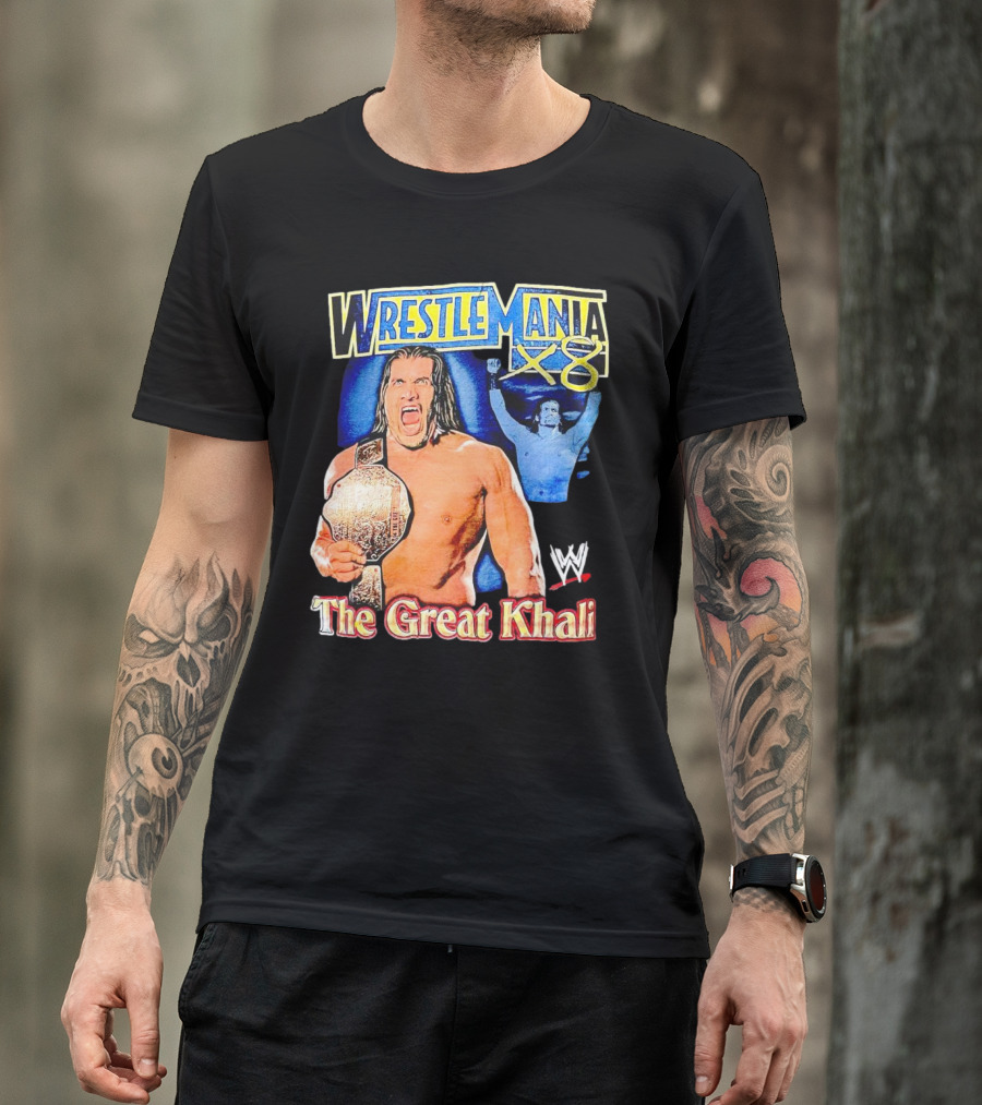 WrestleMania X8 The Great Khali WWE Champion Iconic T-Shirt