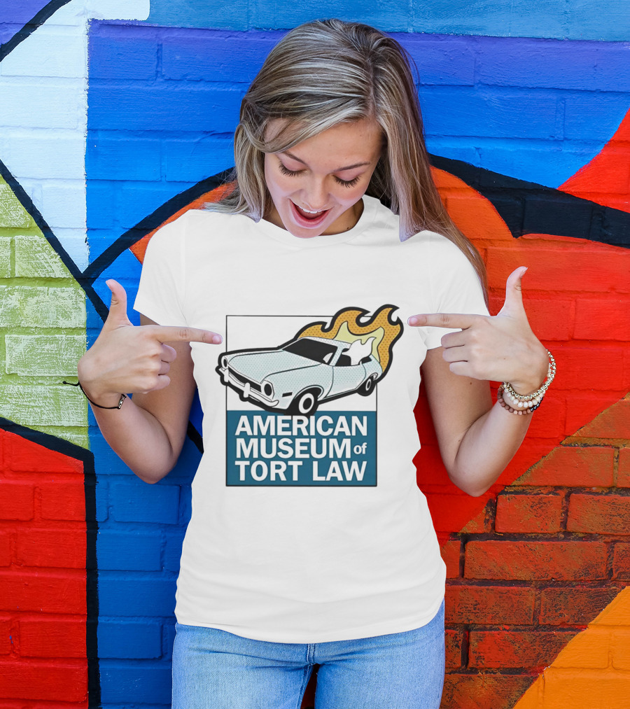 American Museum Of Tort Law Flaming Car T-Shirt