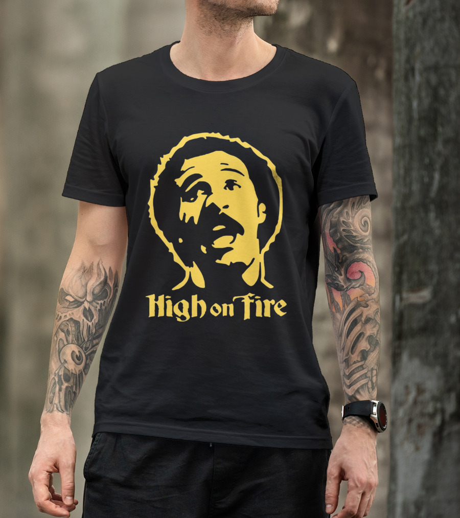 High On Fire Richard Pryor Black And Yellow T-Shirt