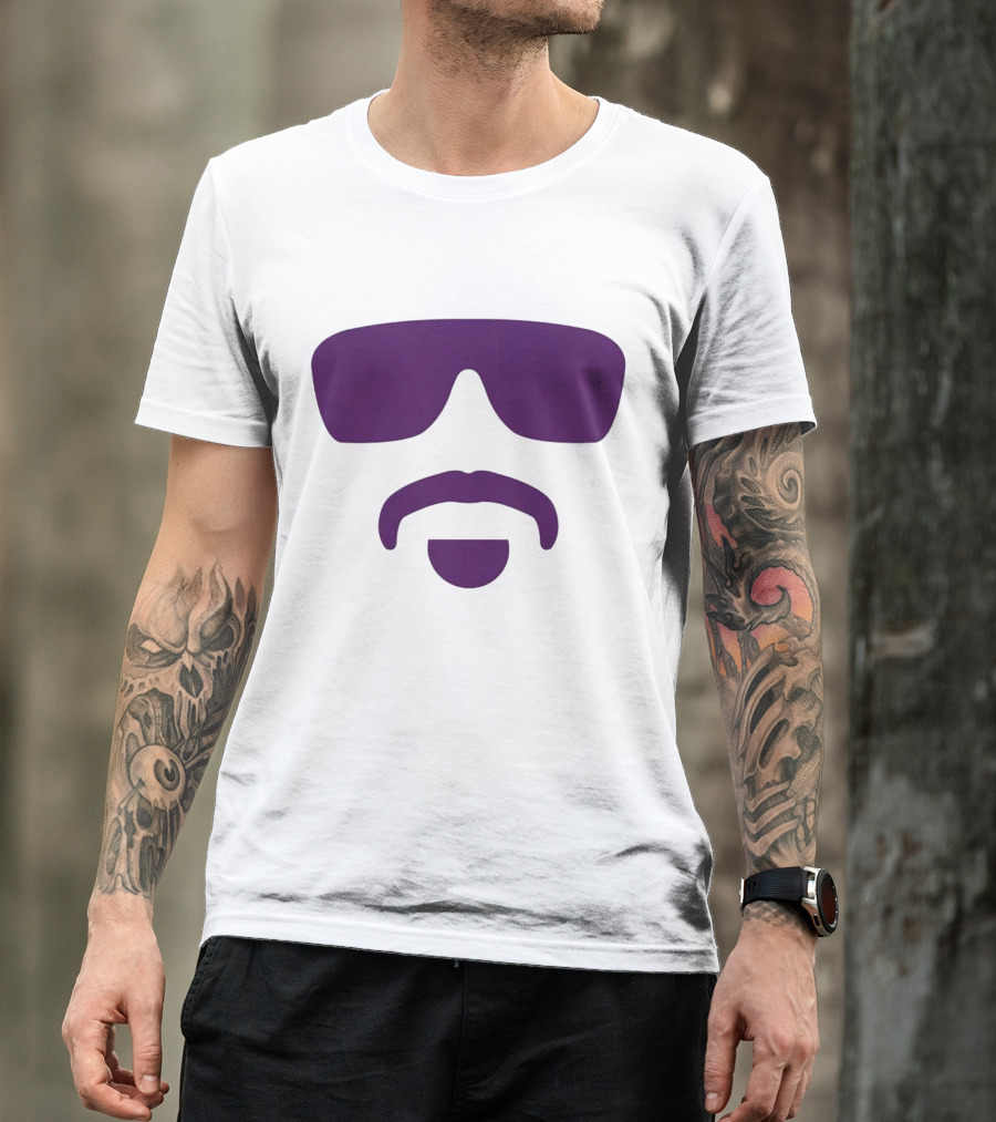 Hayden Travinski Moustache And Glasses Purple T-Shirt